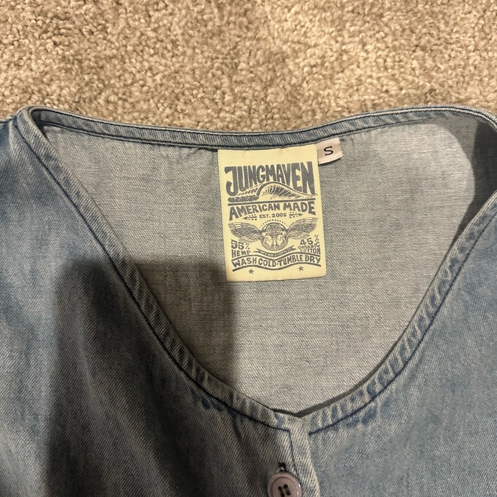 Jungmaven Skyline Summer Denim Vest - Light / S - Picture 2 of 3